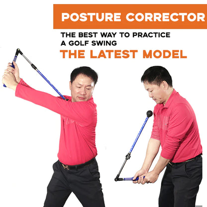 Golf Swing Training Aid Stick Posture Corrector Practice Swing Trainer Aid Improve Hinge,Forearm Rotation, Shoulder Turn–Light